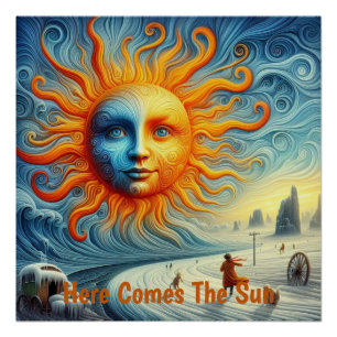 Voici Le Soleil - AI Art Print Poster