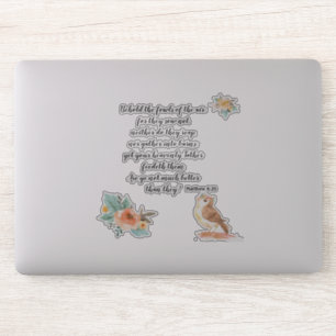 Voici les Doigts de l'Air Bible Verse Sticker
