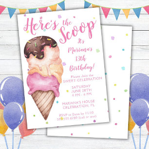 Voici les filles de Here's the Scoop Invitation d'