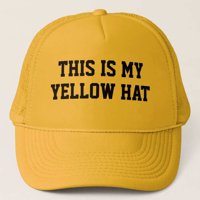 VOICI MON CASQUETTE JAUNE en costume Casquette (Devant)