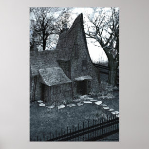 Voici Mon Happy Place Gothic Art Poster