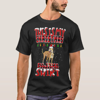 Voici Mon T-shirt Greyhound Pajama de Noël
