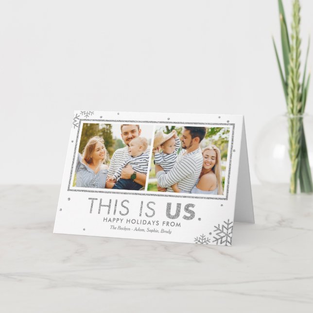 Voici Us 2 Photos Carte De Vacances (Devant)