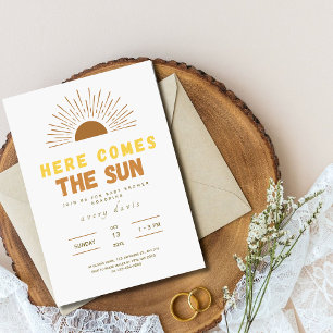 Voici venir le Fils Invitation de Baby Shower bohè