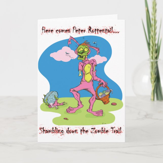 Voici venir Peter Rottentail ! carte de voeux (Devant)