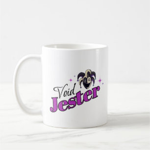 Void Jester Club – Smiling Chaos Jester Coffee Mug