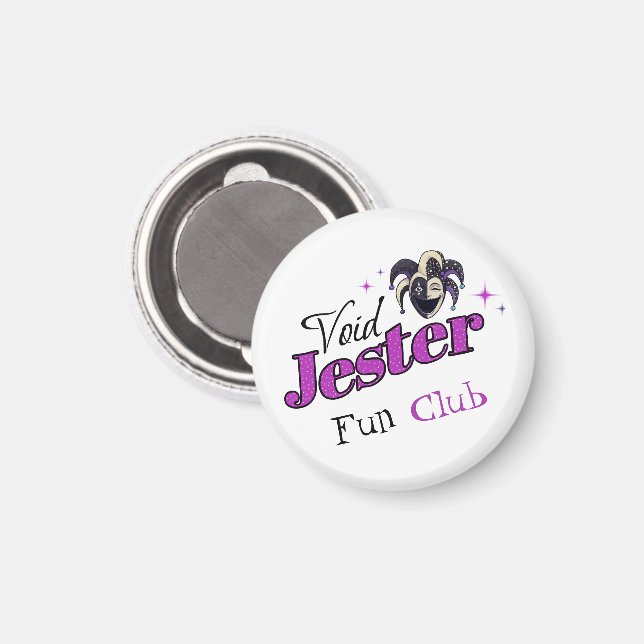 Void Jester Club – Smiling Chaos Jester Magnet (Front/Back)