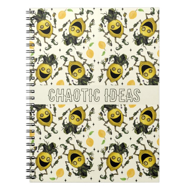 Void Jester Friend Lemon pattern Notebook (Front)