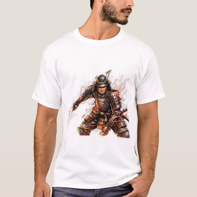 Void Samurai Dark Aesthetic White T-Shirt – Japane (Front)