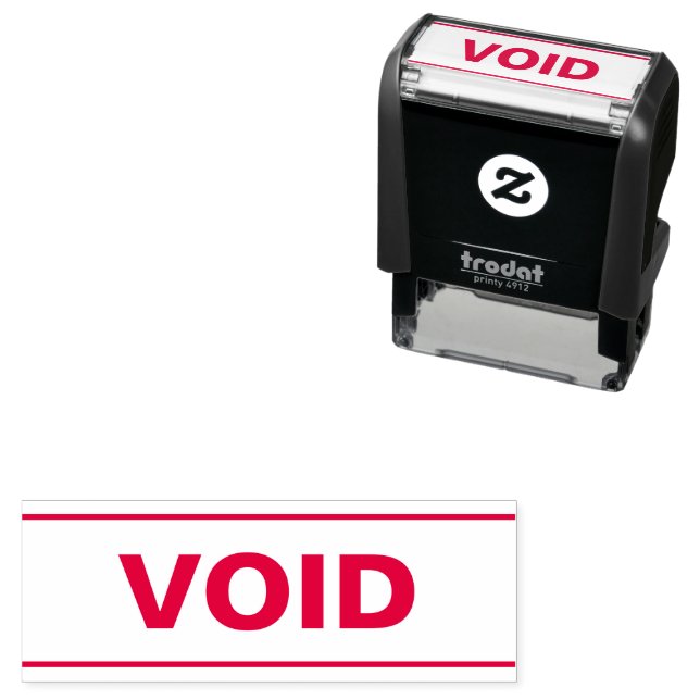 Void Text Template Self-inking Stamp (In Situ)