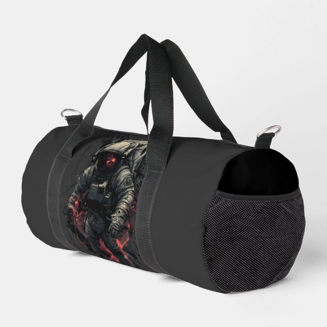 Void Walker Astronaut Heavy Metal Duffel Bag (Right Corner)