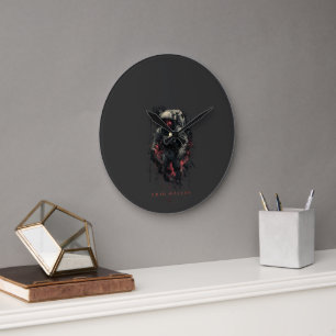 Void Walker Astronaut Heavy Metal Large Clock