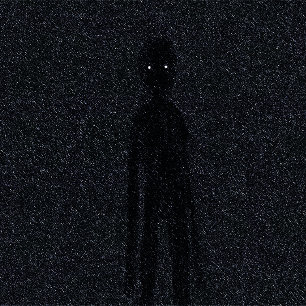 Voidcore Shadow Entity Art Print - Creepy Glowing 