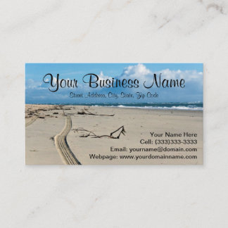 Voies sur les cartes de visite de plage