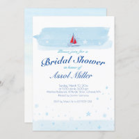 Voile Sea et Scarlet | Invitation de douche nuptia