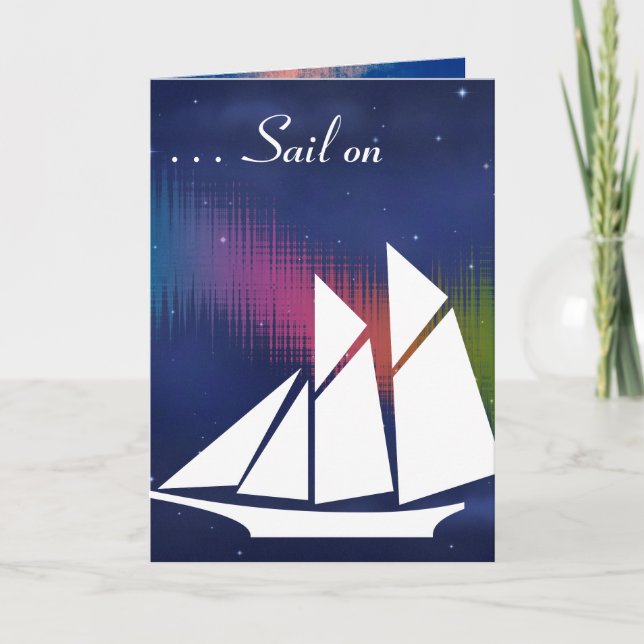 Voile sur 65e Anniversaire Carte de voeux (Devant)