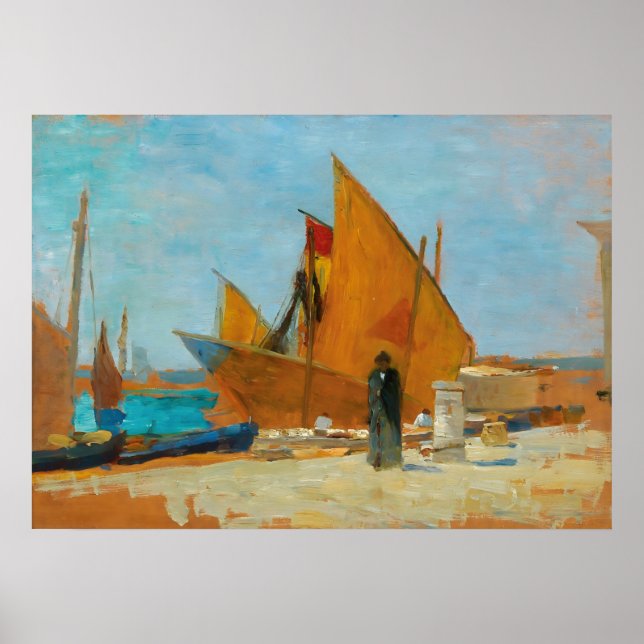 Voiles jaunes par Tina Blau Poster (Devant)