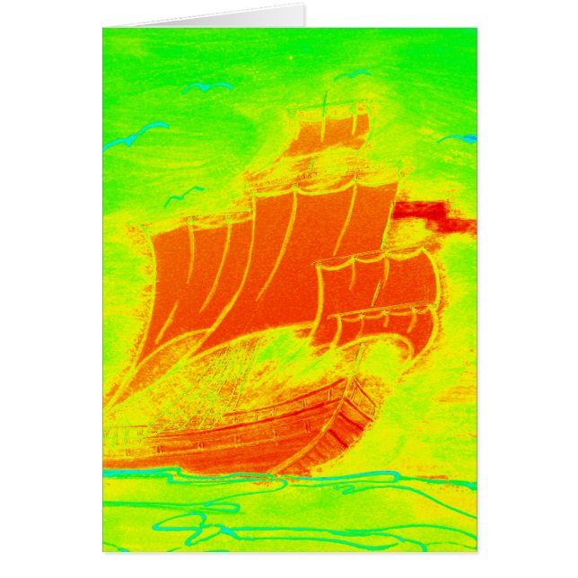 voilier fluorescent (Devant)