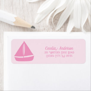 Voilier rose sur Pink Nautical