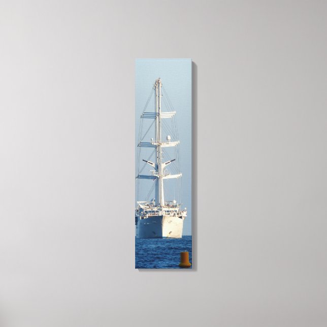 Voilier Vue frontale Toile Art (Recto)