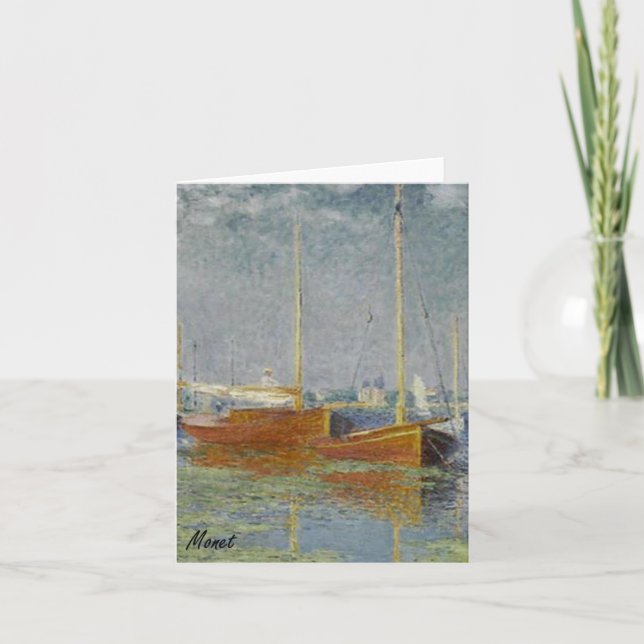 VOILIERS de MONET Argenteuil sur les cartes de (Devant)