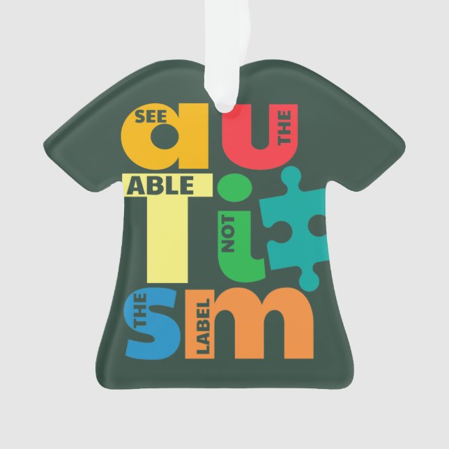 Voir Able Not Étiquette Sensibilisation sur l'auti (devant)