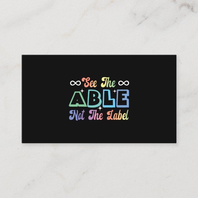 Voir Able Not the Étiquette Neurodiversity Autism  (Devant)