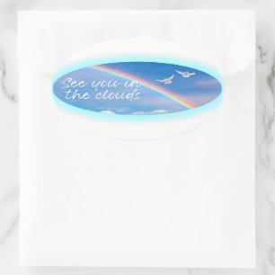 Voir Dans Les Nuages Stickers Ovaux 20 par feuille