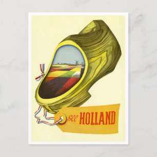 Voir Holland vintage travel Carte postale