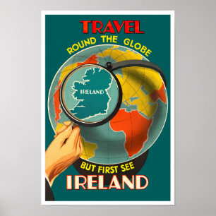 Voir Irlande premier voyage vintage Poster