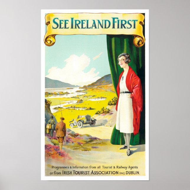 Voir Irlande première vintage travel Poster (Devant)