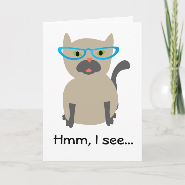 Voir la carte d'anniversaire du chat (Devant)