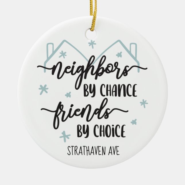 Voisin Noël Arbre cadeau ornement Personnalisé (Devant)
