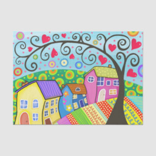 Voisinage des Coeurs d'Amour ! Papier Mousseline