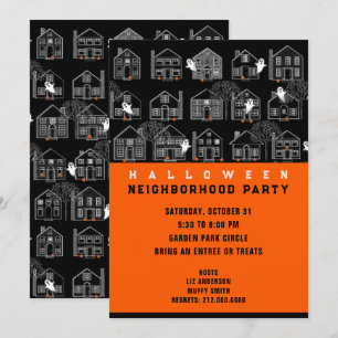 Voisinage Halloween Party Invitation