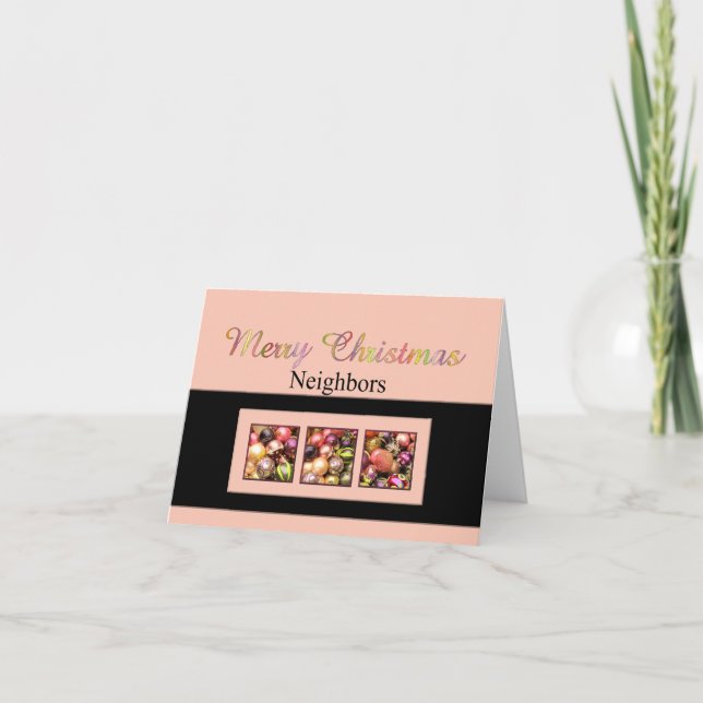 Voisins Joyeuse carte de Noël (Devant)