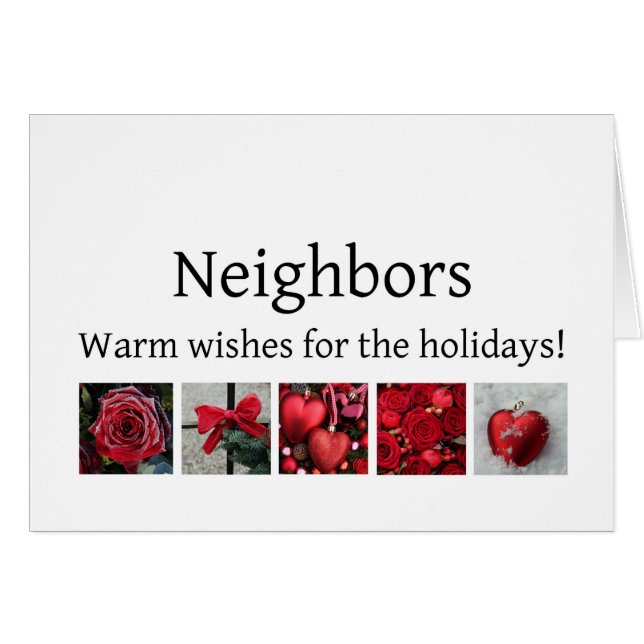 Voisins Joyeuse carte de Noël (Devant Horizontal)