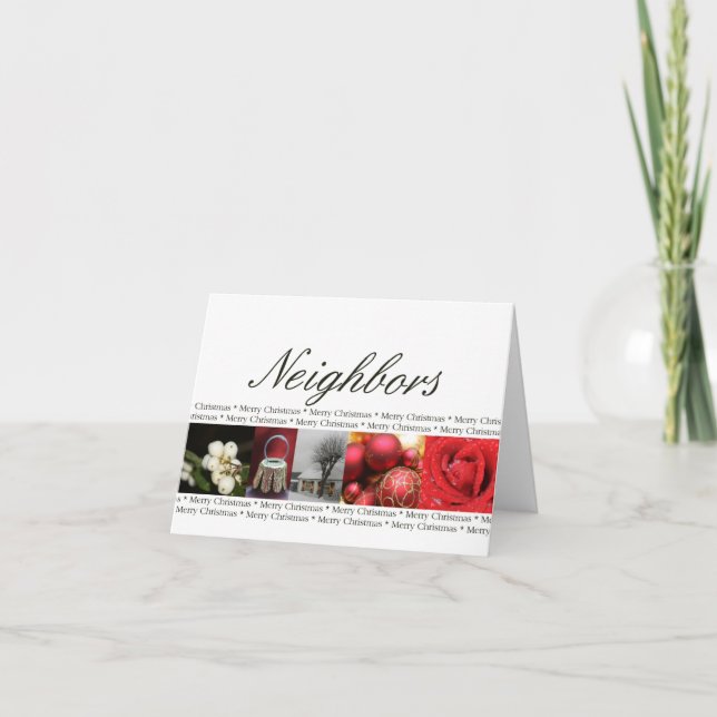 Voisins Joyeuse carte de Noël (Devant)