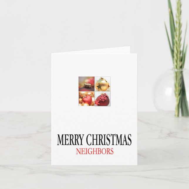 Voisins Joyeuse carte de Noël (Devant)
