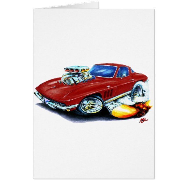 Voiture 1965 marron de Corvette (Devant)