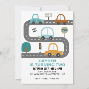 Voiture Anniversaire Invitation