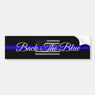 VOITURE AUTOCOLLANT DE BUMPER POUR SOUTENIR LA POLICE BLEU