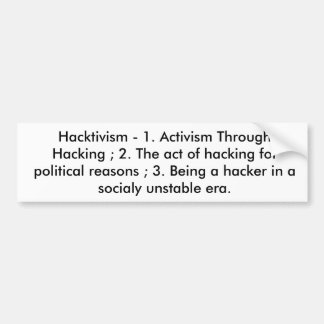 Voiture Autocollant de Hacktivism