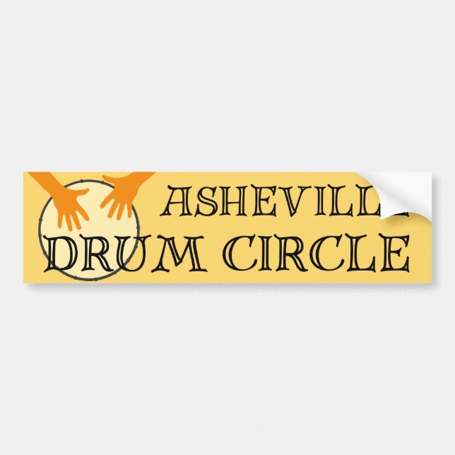 Voiture Autocollant de pare-chocs Asheville Drum Circle (Devant)