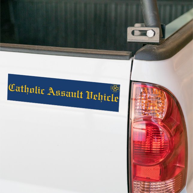 Voiture Autocollant de pare-chocs catholique (Sur camion)