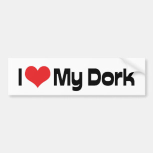 Voiture Autocollant de pare-chocs J'aime mon dork