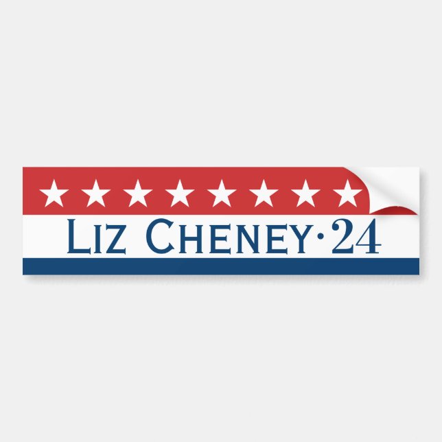 Voiture Autocollant de pare-chocs Liz Cheney 2024 (Devant)