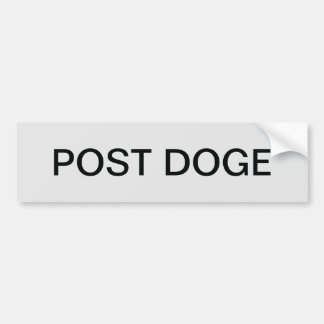 Voiture Autocollant de pare-chocs POST DOGE (argent/noir)