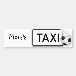 Voiture Autocollant de pare-chocs Taxi de Maman/ Football