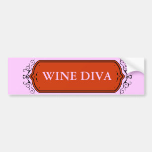 Voiture Autocollant de pare-chocs Wine Diva !